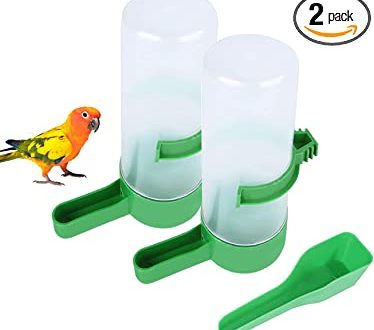 Feeders and drinkers for parrots