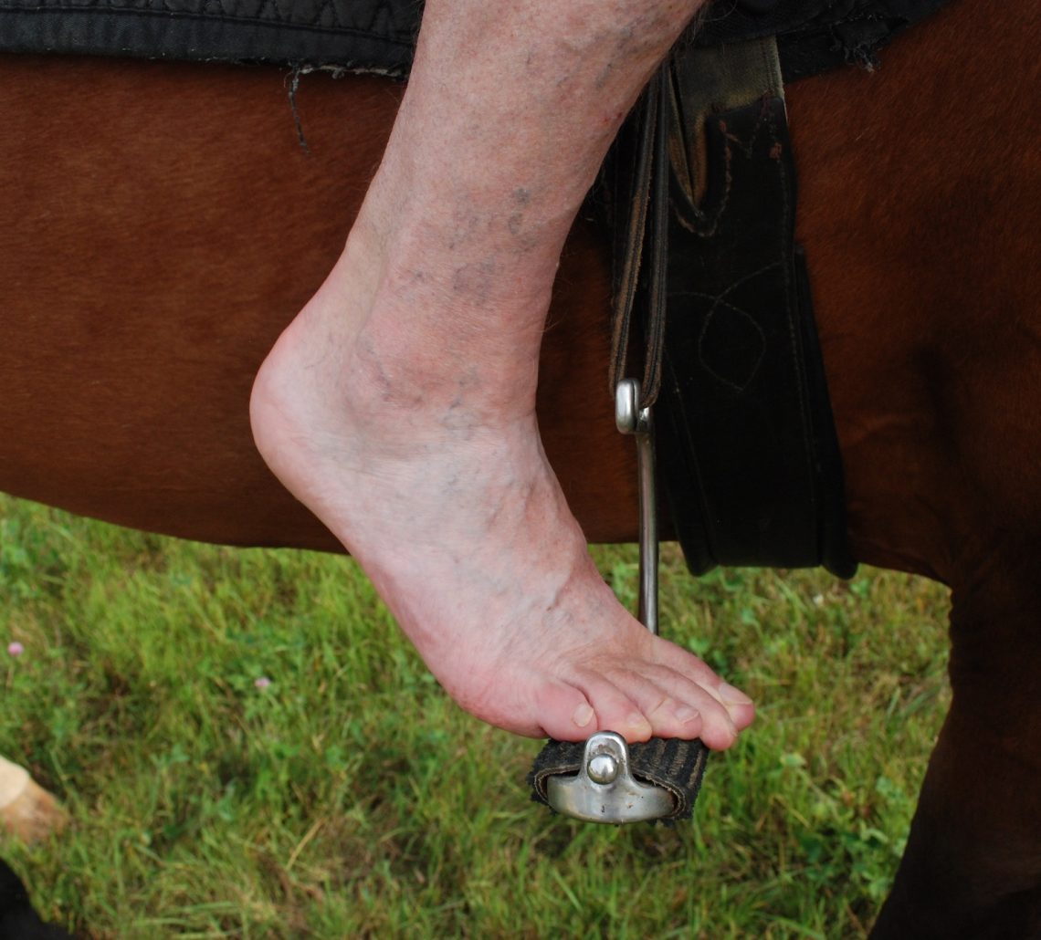 Analyzing the position of the foot in the stirrup