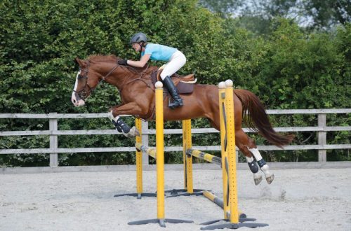 How to keep balance on a horse with a powerful jump