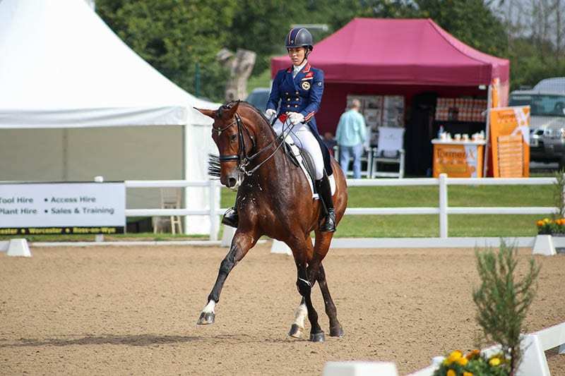 Janet Foy talks about shoulder-in exercise