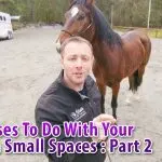 Teaching a horse to go through narrow spaces