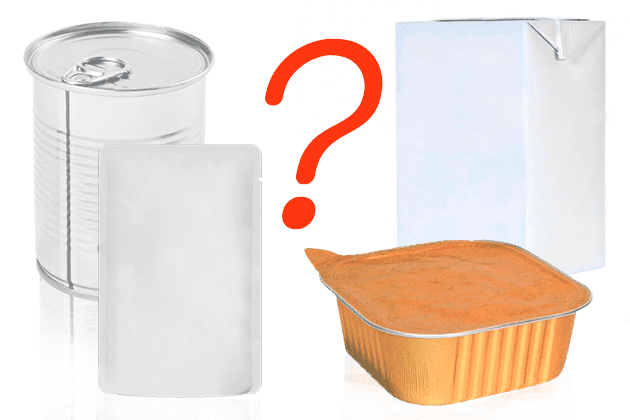 Types of wet food packages - what are they and what are they called?