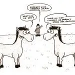 What are the horses talking about?